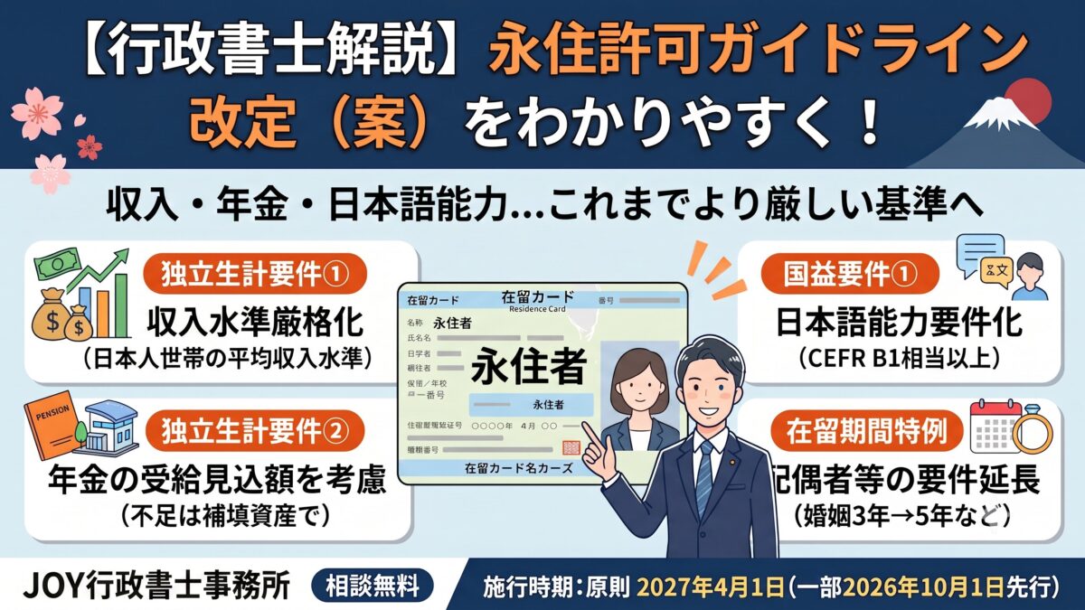 永住許可に関するガイドライン改定